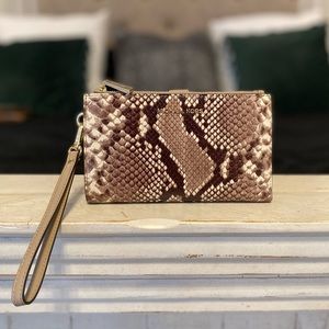 Adele Leather Smartphone Wallet in Snake